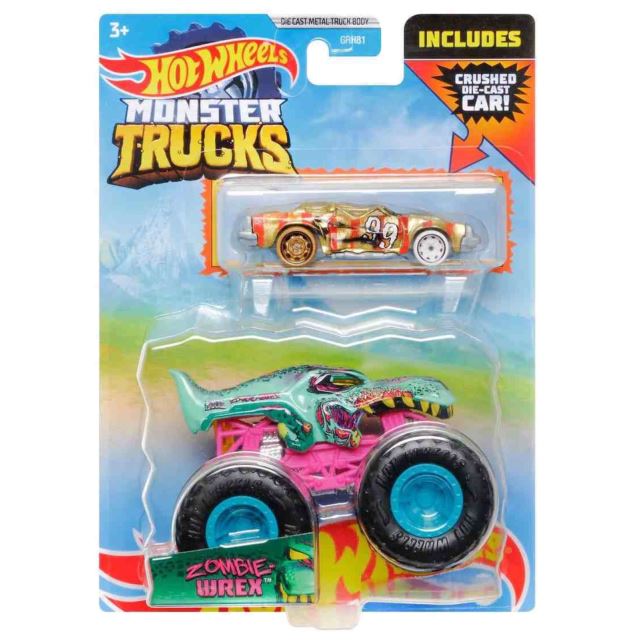 Hot Wheels® Monster Trucks s angličákem Zombie Wrex, Mattel HDC03