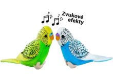Eco-friendly plyšová andulka zelená so zvukom 13 cm (1)