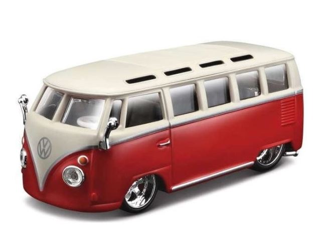 Bburago Plus Volkswagen Van Samba červený 1:32