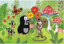 Dino Puzzle Krtko a oslava 2x48d. (1)