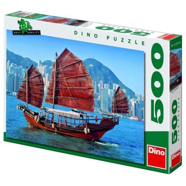 Puzzle Čínská plachetnice 500 dílků, Dino