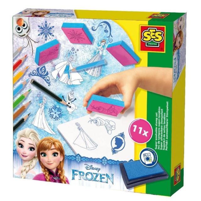 SES Razítka Frozen 11ks + pastelky