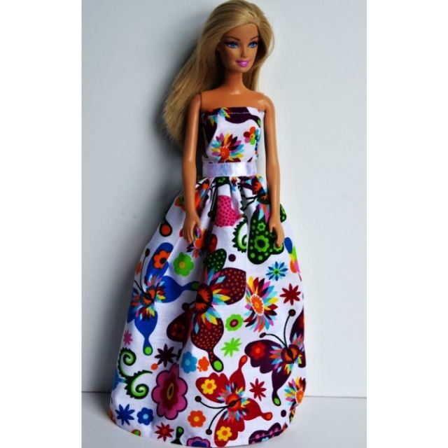 Barbie Dlouhé barevné šaty