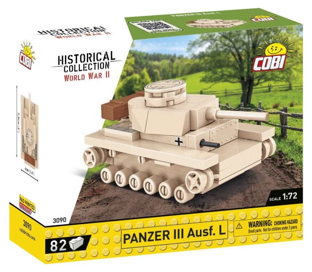 Cobi 3090 Nemecký tank Panzer III Ausf. Luk, 1:72