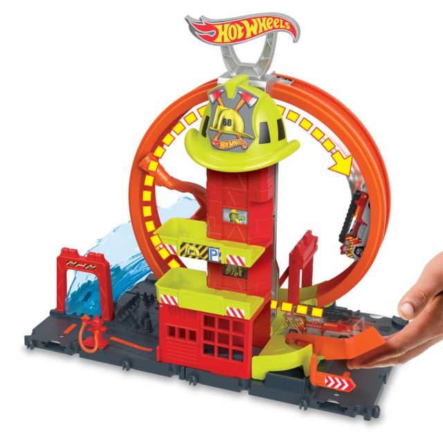 Mattel Hot Wheels City Super hasičská stanica so slučkou, HKX41