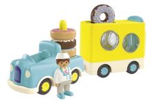 Playmobil 71702 JUNIOR: Bláznivý Donut truck s funkcí ukládání a třídění (1)