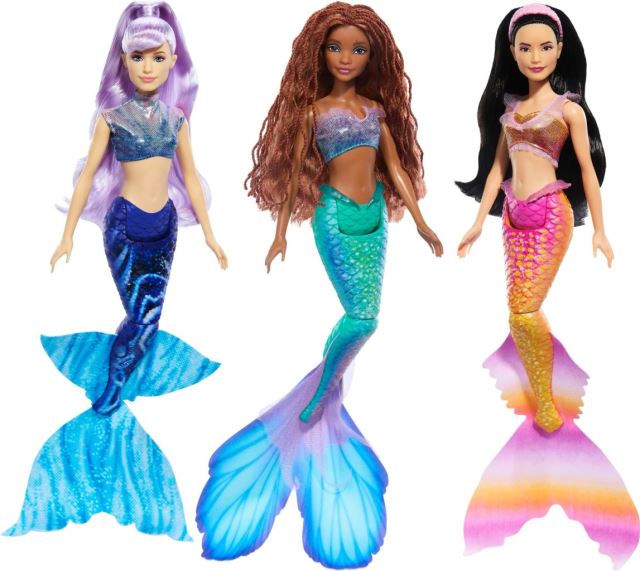 Mattel Disney Princess sada 3 bábik Malá morská víla a sestričky, HND29