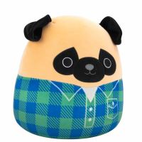 SQUISHMALLOWS Mops ve flanelové košili - Prince, 30 cm (5)