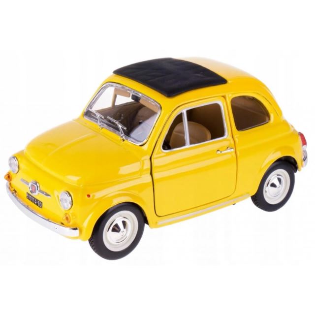 Burago Fiat 500 F 1965 1:24  žlutý
