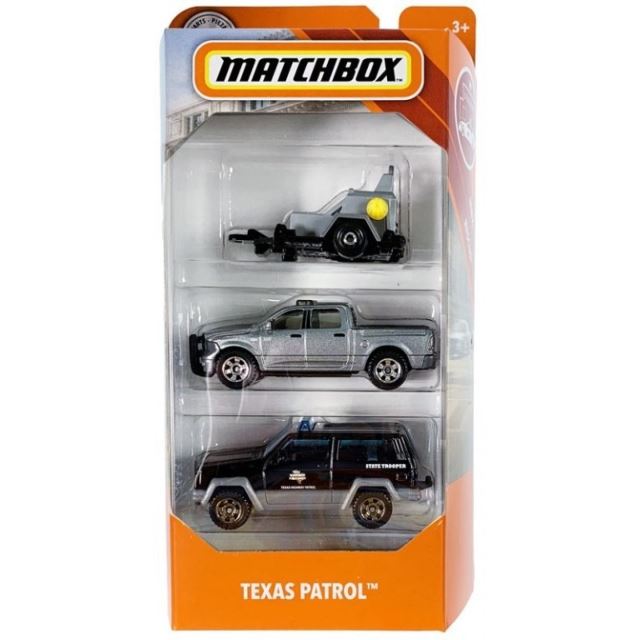 Matchbox Sada 3 angličáků Texas patrol, Mattel FMV46