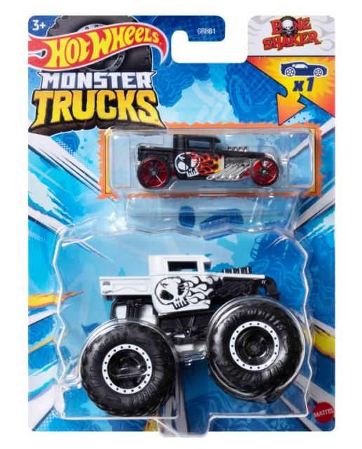 Hot Wheels® Monster Trucks s angličákem BONE SHAKER, Mattel HWN41