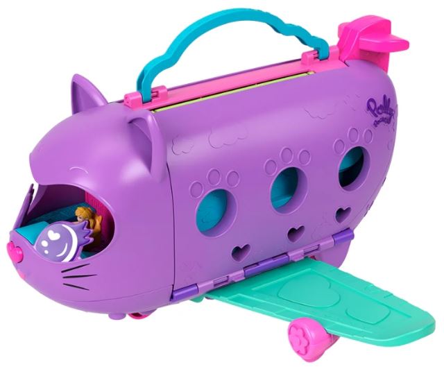 Mattel Polly Pocket KOČIČÍ LETADLO, HWP19