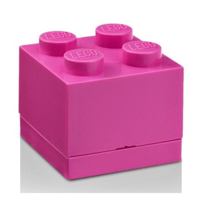 LEGO Mini box 45x45x42 růžový