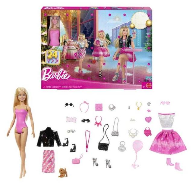 Mattel Barbie Módny adventný kalendár 2025, JFL63