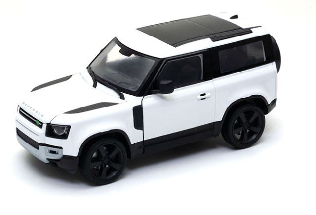 Kovový model Land Rover Defender biely 1:24