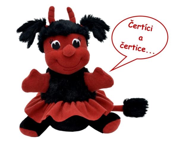 Mluvící čertice Berta 23cm