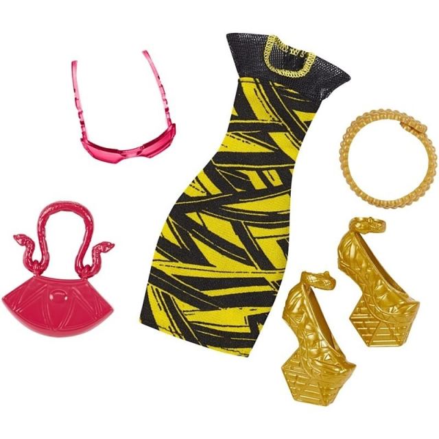 Monster High módní kolekce - šaty a zlaté boty