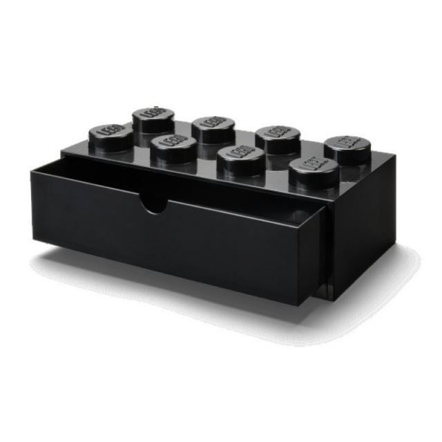 LEGO® Stolní box 8 se zásuvkou černý