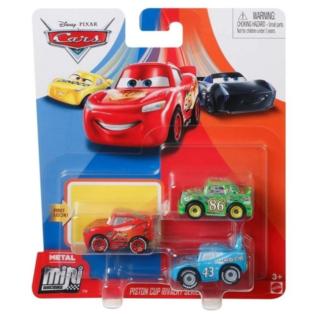 Cars 3 Mini auta 3ks Piston Cup, Mattel GKG64