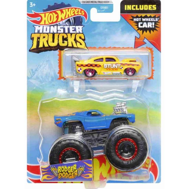 Hot Wheels® Monster Trucks s angličákem Rodger Dodger, Mattel HDB96