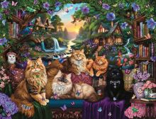 Ravensburger 01854 Puzzle Rozprávková mačacia chata 2000 dielikov (1)