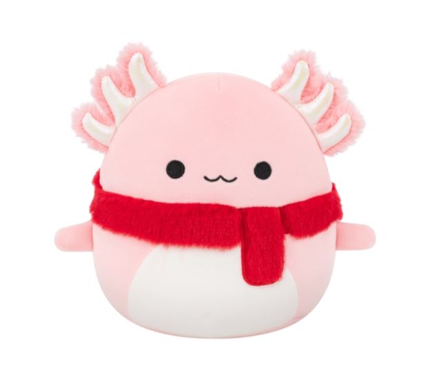 SQUISHMALLOWS Ružový axolotl so šálom - Archia, 30 cm