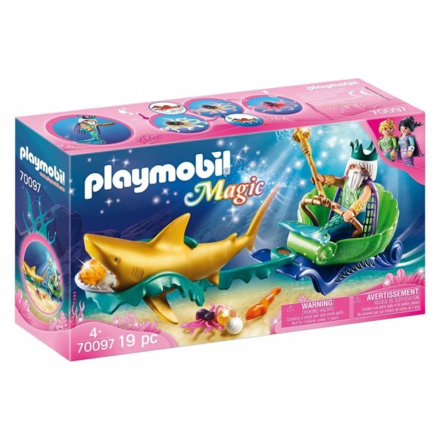 Playmobil 70097 Král moří se žraločím kočárem