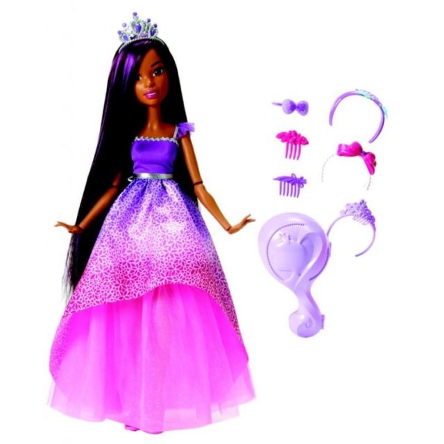 Barbie 43cm s dlouhými vlasy brunetka, Mattel DPK21