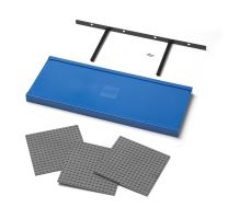 LEGO® polička na vystavenie stavebníc - modrá (1)