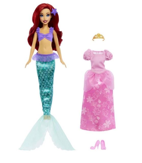 Mattel Disney Princess Ariel s princeznovskými šatami, HMG49