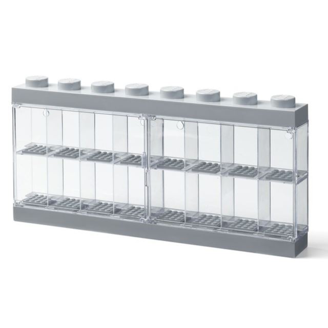 LEGO® vitrínka na 16 minifigurek šedá