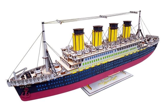 Woodcraft Drevené 3D puzzle Titanic