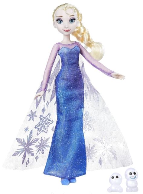 Frozen Ledové království Princezna Elsa s třpytivými šaty a kamarádem