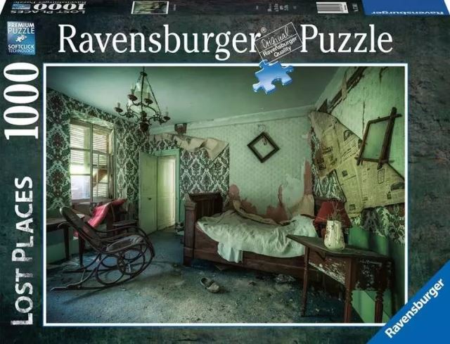 Ravensburger 17360 Puzzle Stratené miesta: Zelená spálňa 1000 dielikov