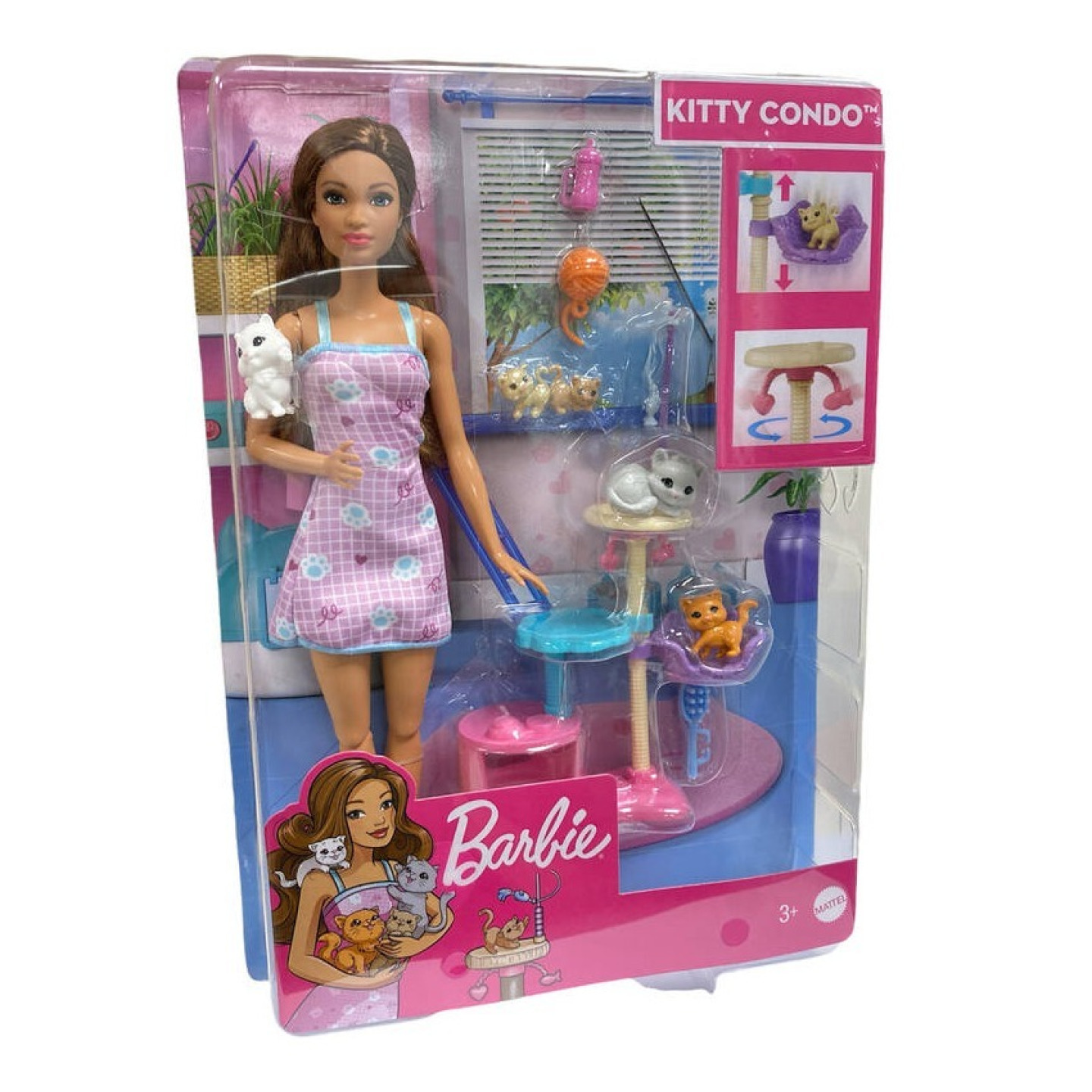 Mattel Barbie panenka s koťátky, HHB70