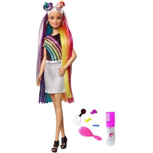 Barbie s duhovými vlasy, Mattel FXN96