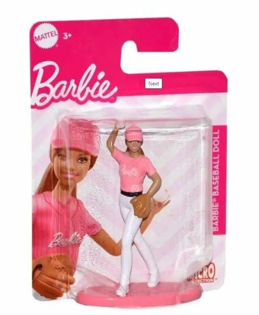 Mattel Barbie® Mikro bábika športovkyňa basebalistka, HCH17