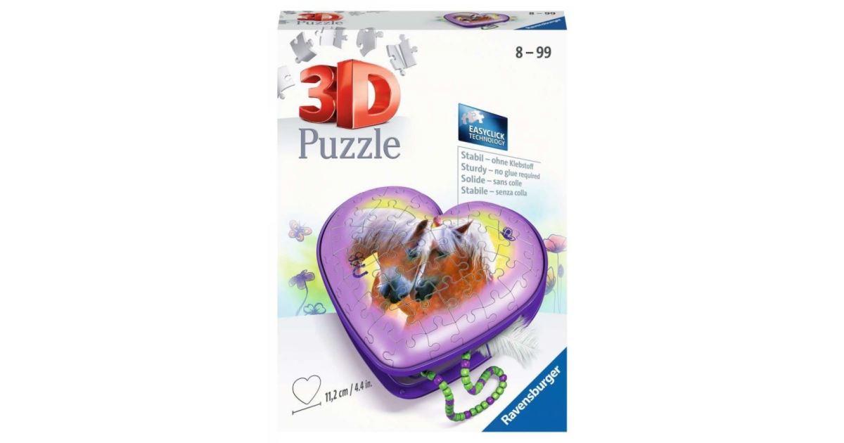 Ravensburger 11171 Puzzle 3D Srdce Koně 54 dílků | Legenio ...