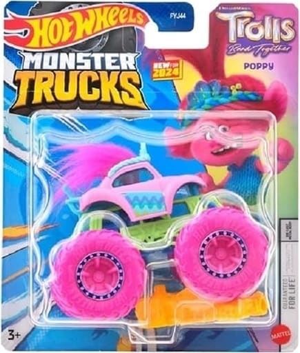 Mattel Hot Wheels® Monster Trucks Kaskadérské kousky TROLLS POPPY, HKM46