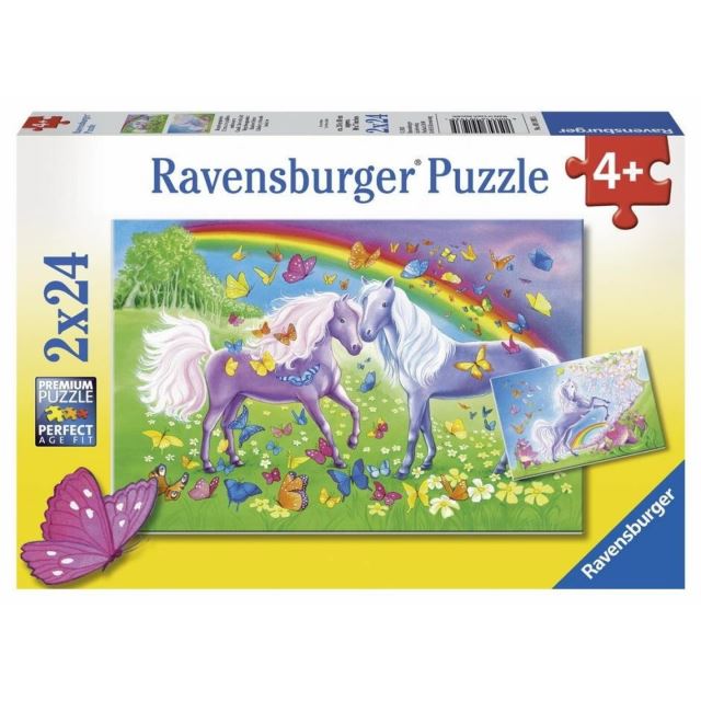 Ravensburger 09193 Puzzle Duhoví koníčci 2x24d.