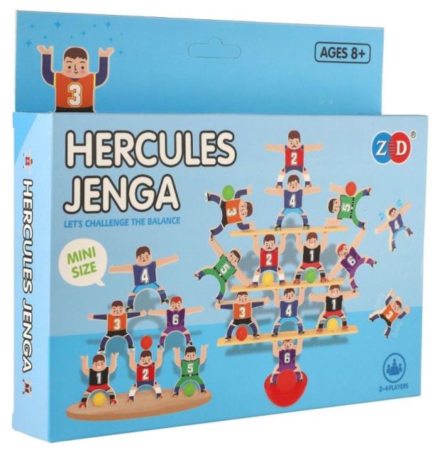 Balanční hra Herkules Jenga modrá