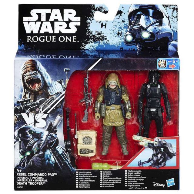 Hasbro Star Wars figurky 10cm REBEL COMMANDO PAO a DEATH TROOPER