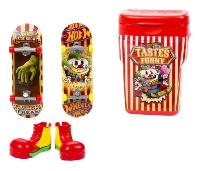 Mattel Hot Wheels® Skates 2ks fingerboard a boty v krabičce TASTES FUNNY, JBW44