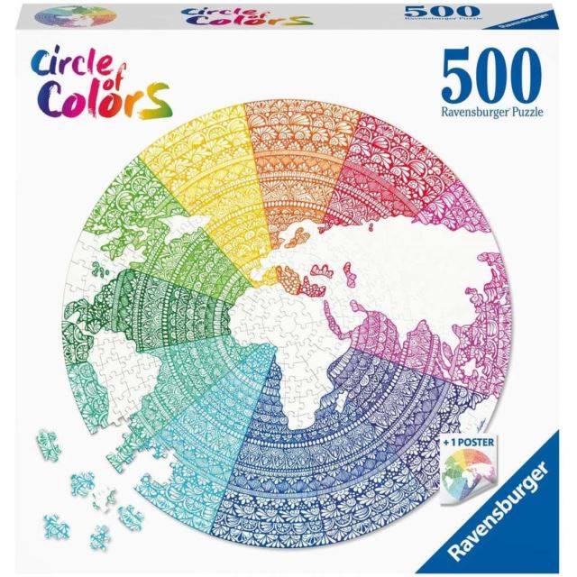 Ravensburger 17168 Kruhové puzzle Mandala 500 dílků