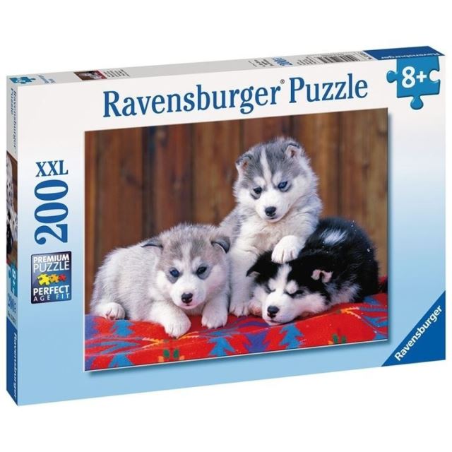 Ravensburger 12823 Puzzle Štěňata Husky 200 dílků