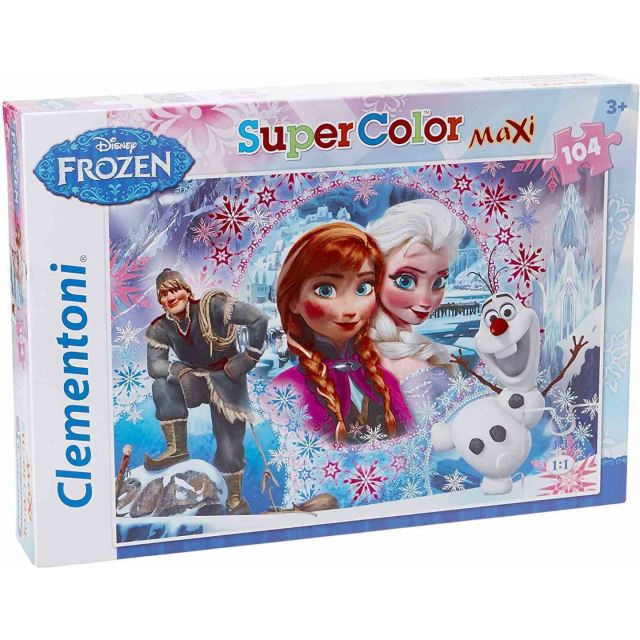 Clementoni 23662 Puzzle Super Color Maxi Ľadové Kráľovstvo 104 dielikov