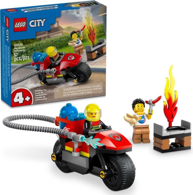 LEGO® CITY 60410 Hasičská záchranárska motorka