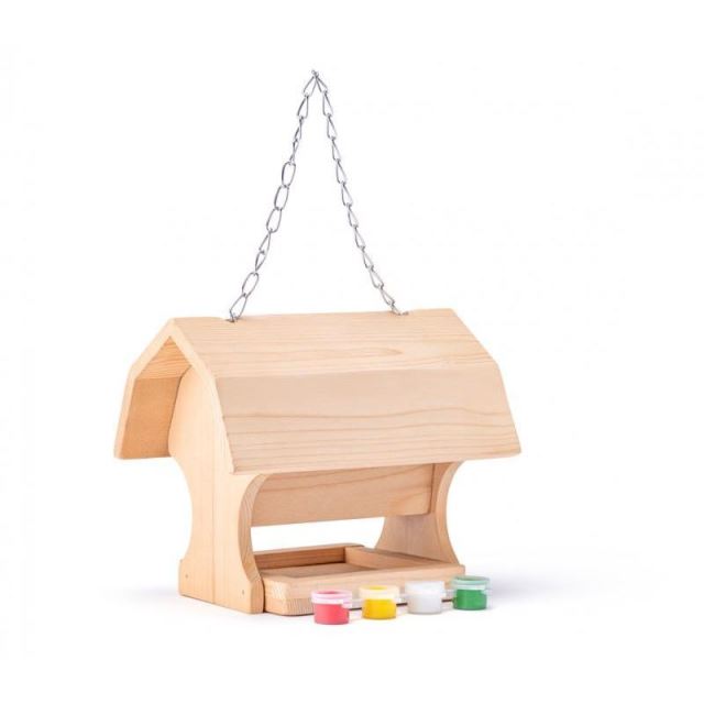 Woody Drevené krmítko pre vtáčiky s farbami