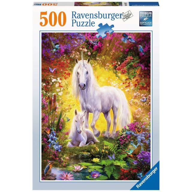 Ravensburger 14825 Puzzle Jednorožec s mládětem 500 dílků
