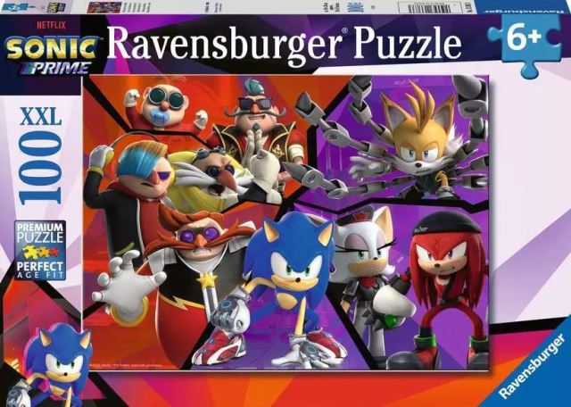 Ravensburger 13383 Puzzle Sonic Prime 100 dielikov XXL
